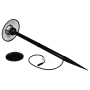Path Light with RGB Lighting and 2 Shade Reflectors (4" & 7") | Black