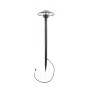 Black Outdoor Landscape Pathway Light with Round Reflector Shade - Low Voltage Cool White
