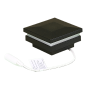 2" Sq. Ornamental Low Voltage Post Cap with RGB Lighting & 2 Way Splitter | Textured Black
