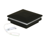 3.25" Sq. Ornamental Low Voltage Post Cap with RGB Lighting & 2 Way Splitter | Textured White