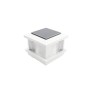 4" or 5" Sq. Galaxy Solar LED Lighted Vinyl Post Cap for Vinyl Fence and Railing (White)
