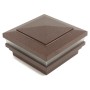 6" x 6" Cape May Halo Low Voltage (Warm White LED) Lighted Vinyl Post Cap - Antique Copper 