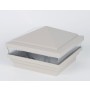 6" x 6" Haven Halo Low Voltage (Cool White LED) Lighted Vinyl Post Cap - Almond 