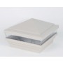 5.625" (5 5/8" x 5 5/8") Haven Halo Low Voltage (Cool White LED) Lighted Vinyl Post Cap for 6" x 6" Wood Post - Khaki 