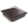 3.625" x 3.625"  Haven Style Vinyl Post Cap for Vinyl Fence and Railing (Antique Brown)