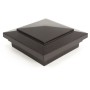 4" X 4"Cape May Style Vinyl Post Cap for Vinyl Fence and Railing (Antique Brown)