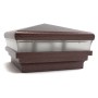 4" Sq. Neptune Low Voltage LED Lighted Vinyl Post Cap for Vinyl Fence and Railing (Cool White) Antique Copper 