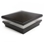 5.625" (5 5/8" x 5 5/8") Neptune Low Voltage (Cool White LED) Lighted Vinyl Post Cap for 6" x 6" Wood Post - Hammertone Black 
