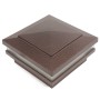  6" Sq. Cape May Low Voltage LED Lighted Vinyl Post Cap for Vinyl Fence and Railing (Cool White) Antique Copper 