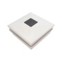 5" Sq. Neptune Solar LED Lighted Vinyl Post Cap for Vinyl Fence and Railing (White)