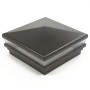 4.5" (4 1/2" x 4 1/2") Neptune Low Voltage (Cool White LED) Lighted Vinyl Post Cap - Antique Brown