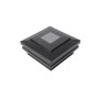 3.625" (3 5/8" x 3 5/8") Cape May Halo Solar LED Lighted Vinyl Post Cap for 4" x 4" Wood Post - Hammertone Black