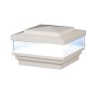 5" x 5" Cape May Scallop Lens Low Voltage (Warm White LED) Lighted Vinyl Post Cap - Antique Copper 