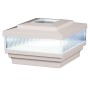 4" x 4" Cape May Scallop Lens Solar LED Lighted Vinyl Post Cap - Hammertone Black