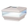 5" x 5" Neptune Scallop Lens Solar LED Lighted Vinyl Post Cap - Hammertone Black