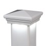 4" Sq. Neptune Downward Low Voltage LED Lighted Post Cap for Vinyl Fence and Railing (Warm White)  Beige 