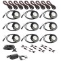 Black Vinyl ZipUp Under Deck Ceiling Light (9 Piece) - Low Voltage Cool White