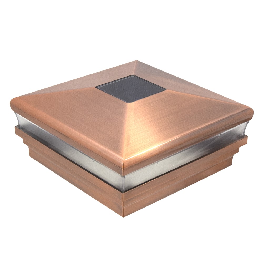 copper solar post cap